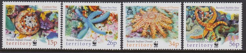 231-34 British Indian Ocean Territory World Wildlife Fund MNH