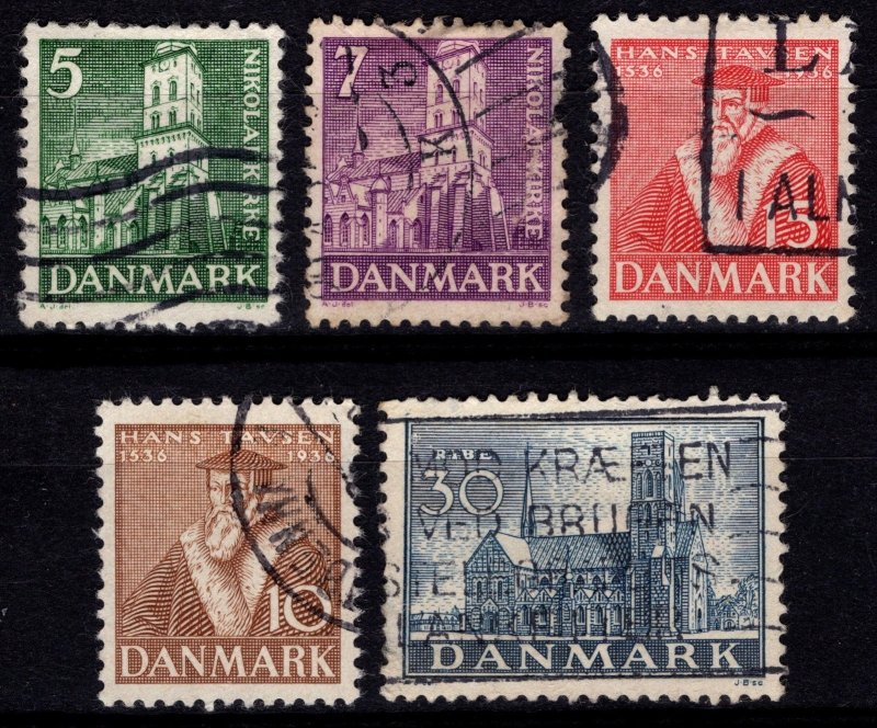 Denmark 1936 Anniv. Of Reformation, Set [Used]