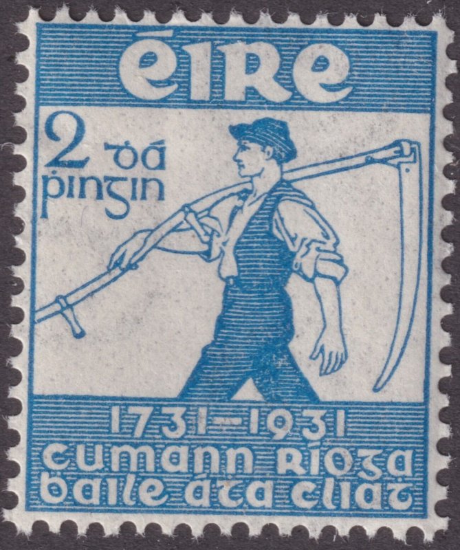 Sc# 84 Ireland 1931 Farmer with Scythe 2p issue MNH CV: $2.50