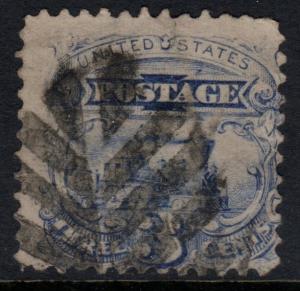 U.S. Scott #114 - Used Single, Black Leaf Fancy Cancel