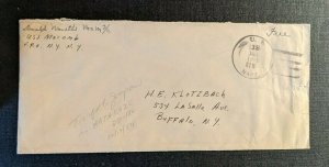 1946 USS Macomb Navy FPO Cover to Buffalo NY Trade to Japan Hatakaze DD-182