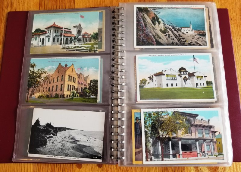 180 Vintage Post Cards in Post Card Binder(HP09)