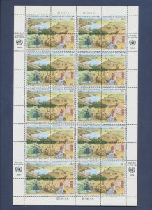 UNITED NATIONS  - Scott 469-472 & Geneva & Vienna. MNH sheets - Development 1986