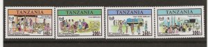 Thematic Stamps  TANZANIA 1997 United Nations Clean Water    set of 4    MNH