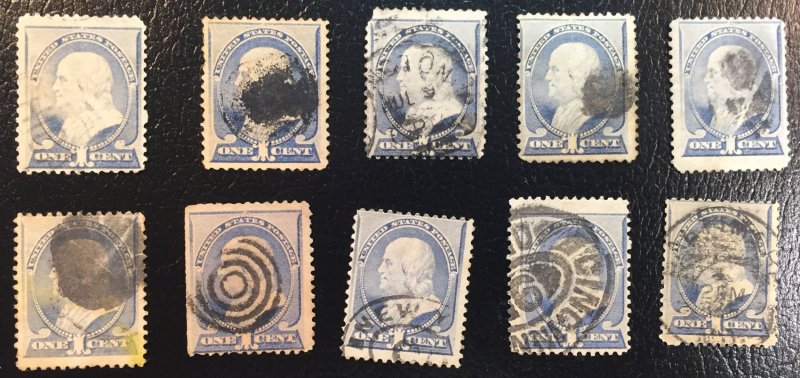 US #212 LOT w/faults