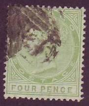 Tobago SC# 19 Queen Victoria, 4p, wmk 2, cancelled