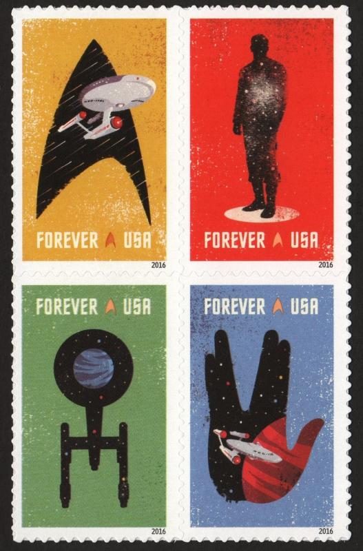 SC#5132-35 (47¢) Star Trek Block of Four (2016) SA