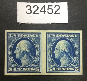 US STAMPS #347 MINT OG LH XF PAIR LOT #32452