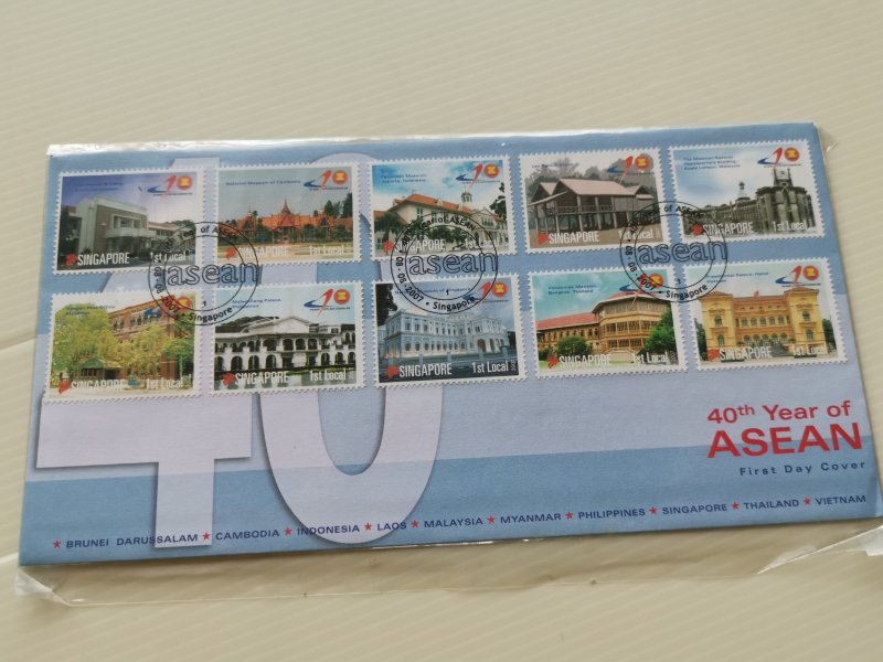 SINGAPORE 2007 FDC - 40 YEARS OF ASEAN.