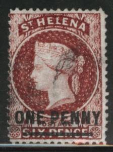 Saint Helena Scott 18 Used Crown CC wmk 1868 CV$67.50