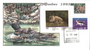 #QU5 Quebec 1992 Duck Milford FDC