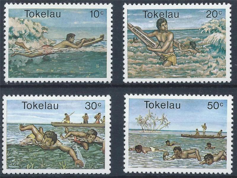 TOKELAU 1980 SG 73/76 Water Sports Set Mint MNH