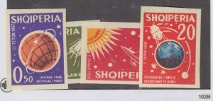 ALBANIA # 621-624 SPACE IMPERFS CAT VALUE $65