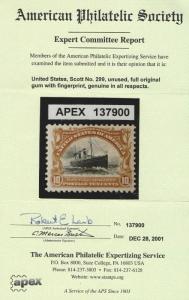 *299 SUPERB, NH W/CERT!