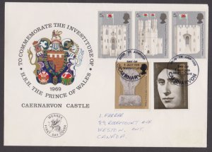 GREAT BRITAIN - 1969 H.R.H. THE PRINCE OF WALES - 5V - FDC