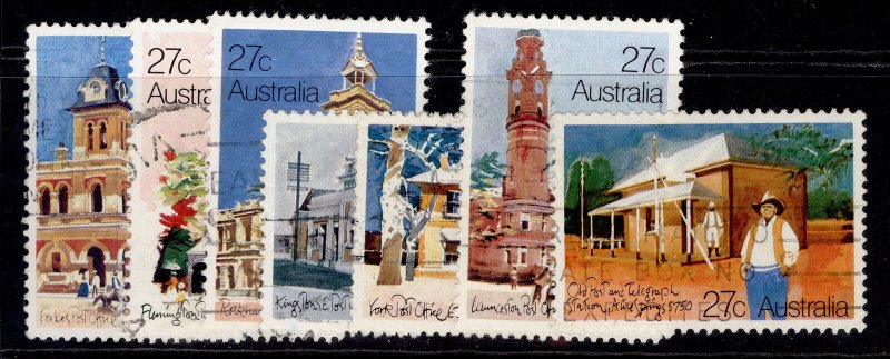 AUSTRALIA QEII SG849-855, 1982 historic Australian post offices set, FINE USED. 