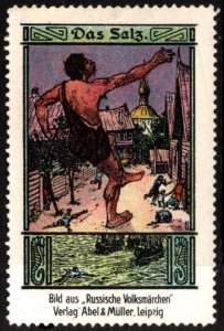 Vintage Germany Poster Stamp The Salt. Image From Russian Folk Tales By Abel
