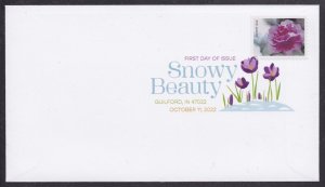 US 5727 Snowy Beauty Camellia DCP FDC 2022
