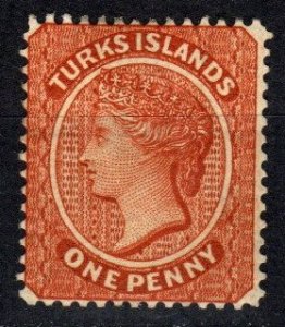 Turks Islands #44 Unused  CV $100.00 (P748)