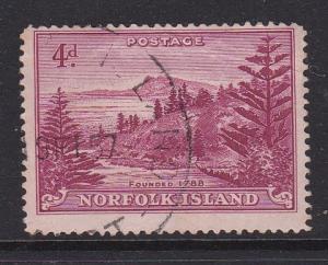 1947 Norfolk Island Ball Bay 4d Used SG7