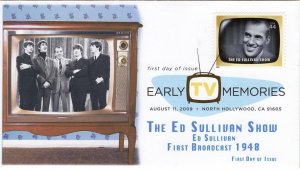 AO-4414j-1, 2007, Early TV Memories, FDC, Add-on Cachet, Digital Color Postmark,