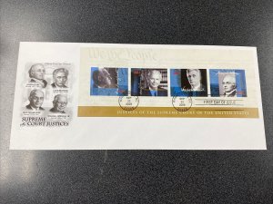 FDC 4422 JUSTICES OF THE SUPREME COURT SOUVENIR SHEET FIRST DAY OF ISSUE 2009