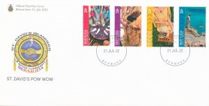 Bermuda 2022 FDC Cultures Stamps St David's Pow Wow Native Islanders 4v Set