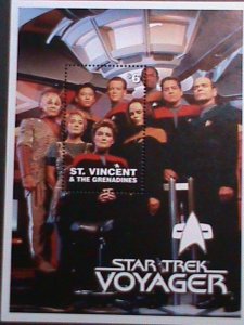 ST.VINCENT& GRENADINES-STAR TREK VOYAGER-FAMOUS MOVIE MNH-S/S-VERY FINE