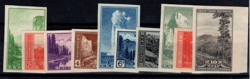 1934 US Scott #- 740-49 National Parks Issue Complete Set/10 MH