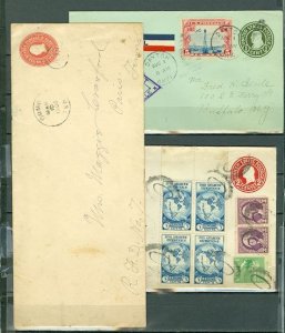 US 1906/23/38 LOT of (3) AIRMAIL COVERS...EARLY STATIONERY...FIRST FLIGHT CACHET
