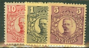 MZ: Sweden 67, 69-73 mint CV $123; scan shows only a few