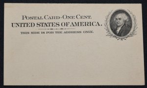 1898 US Sc. #UX15 postal card, mint, very good condition