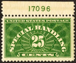 US Stamps # QE4p MNH Superb Special Handling Plate Single