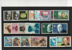 Sir Winston Churchill Mint Never Hinged Stamps - some Isle of Man Ref 27078