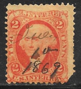 USA R15c: 2c Internal Revenue, dated, AVG