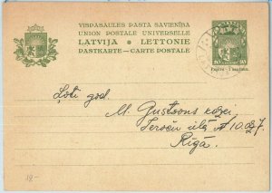 69022 - LATVIA - POSTAL HISTORY - STATIONERY CARD 1937-