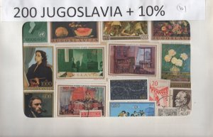 A Nice Selection Of 200 Mixed Condition Stamps From Yugoslavia.  #02 YUGO200b