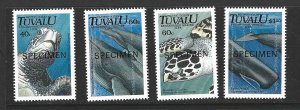 TUVALU Scott # 570-573 Mint NH Complete Set Marine Life Specimens 2017 CV $9.50+
