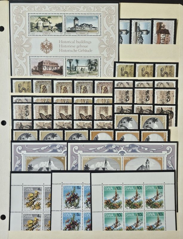 South Africa Mint NH Stamp Collection in Mounts on Stock Pages