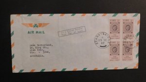 1967 Ireland Airmail First Day Cover FDC Beanntraighe Bantry to Vic Australia