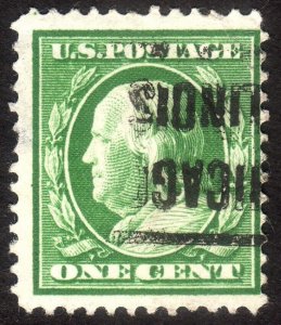 1910, US 1c, Franklin, Used, Sc 374