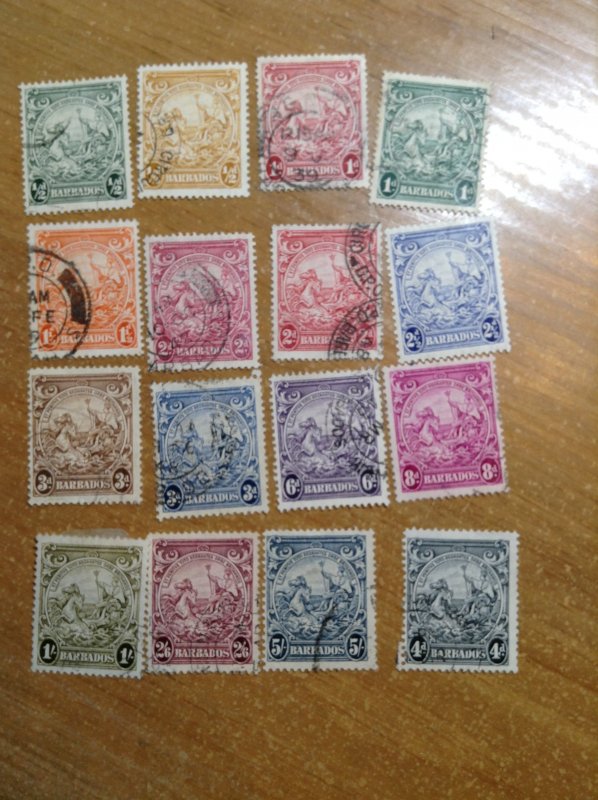 Barbados  # 193-201A  Used