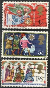GREAT BRITAIN - SC #605-606-607 - USED SET OF 3 -1969 - Great063