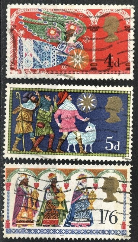 GREAT BRITAIN - SC #605-606-607 - USED SET OF 3 -1969 - Great063