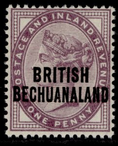 BRITISH BECHUANALAND QV SG33, 1d lilac, NH MINT.