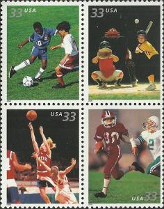 # 3399-3402 MINT NEVER HINGED YOUTH TEAM SPORTS