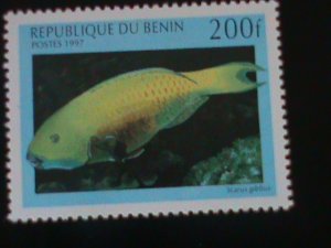 ​BENIN-1997-COLORFUL-BEAUTIFUL-LOVELY FISHES-MNH -VF-LAST ONE-HARD TO FIND