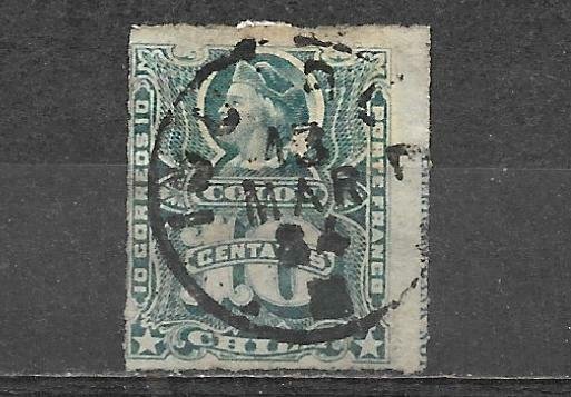 Chile Stamp Used 10 Centavos Christopher Columbus