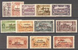 ALEXANDRETTA #1-12 Mint NH - 1938 Surcharges Set