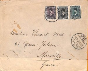 aa0125 - EEGYPT - POSTAL HISTORY - COVER to FRANCE 1936-